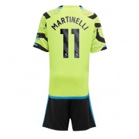 Camisa de time de futebol Arsenal Gabriel Martinelli #11 Replicas 2º Equipamento Infantil 2023-24 Manga Curta (+ Calças curtas)